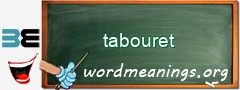 WordMeaning blackboard for tabouret